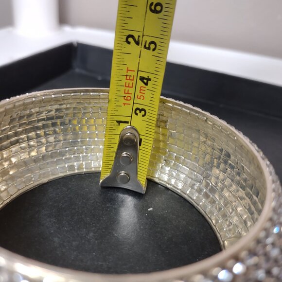 8 Inch Vintage Rhinestone Bangle - Picture 7 of 8